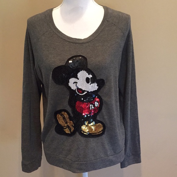 sequin mickey mouse sweatshirt